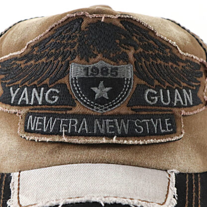Cotton Baseball Cap Embroidered Eagle Style #9907 - Image 2