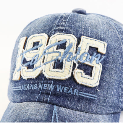 Washed Vintage Denim Baseball Cap #14286 - Image 3