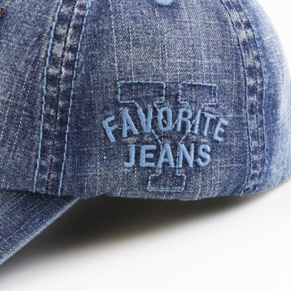 Washed Vintage Denim Baseball Cap #14286 - Image 4