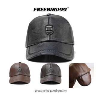 Leather Hat Winter Baseball Cap For Men #14076