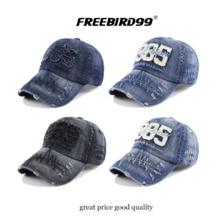 Washed Vintage Denim Baseball Cap #14286