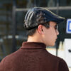 Leather Flat Cap Winter Warm Duckbill Hat #12968 - Image 3