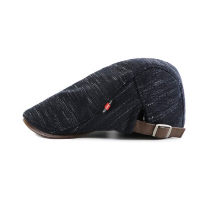 Newsboy Hat With Fleece Plain Flat Cap #15060 - Image 3