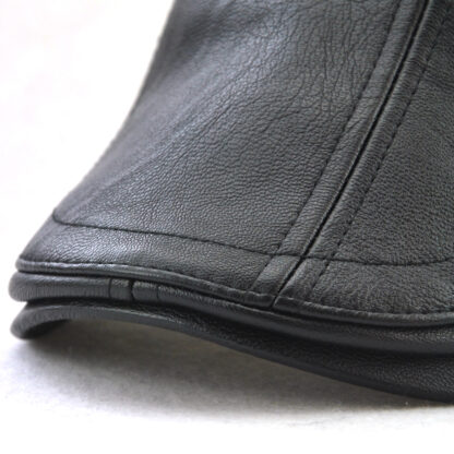 Leather Hat Flat Cap Winter Warm #12982 - Image 2