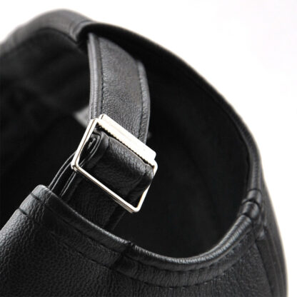 Leather Baseball Cap Warm Winter Hat #12965 - Image 5