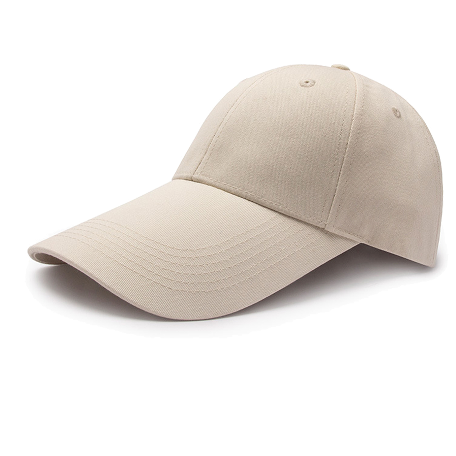 Long Bill Baseball Cap For Bigger Head #16012 Khaki
