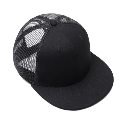 FREEBIRD99 flat brim snapback half mesh cap detail image no.1