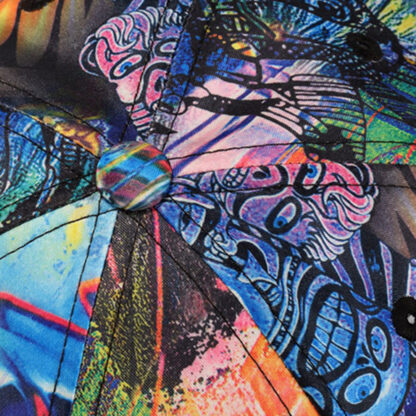 FREEBIRD99 structured baseball cap graffiti design detail image 01