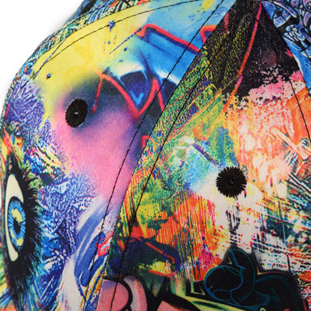 FREEBIRD99 structured baseball cap graffiti design detail image 02