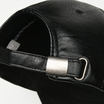 FREEBIRD99 leather baseball black detail image 02