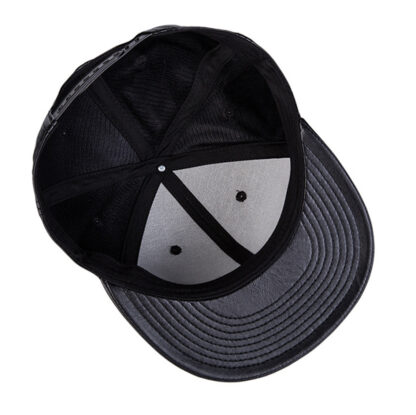 FREEBIRD99 flat billed leather snapback hat 09 inside