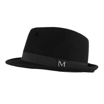 FREEBIRD99 wool fedora hat 2018234 black right side