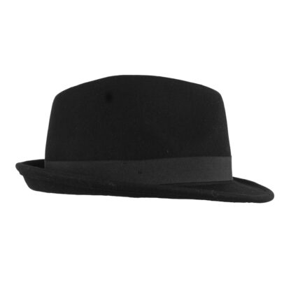 FREEBIRD99 wool fedora hat 2018234 black left side